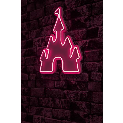 Wallity Ukrasna plastična LED rasvjeta, Castle - Pink slika 9