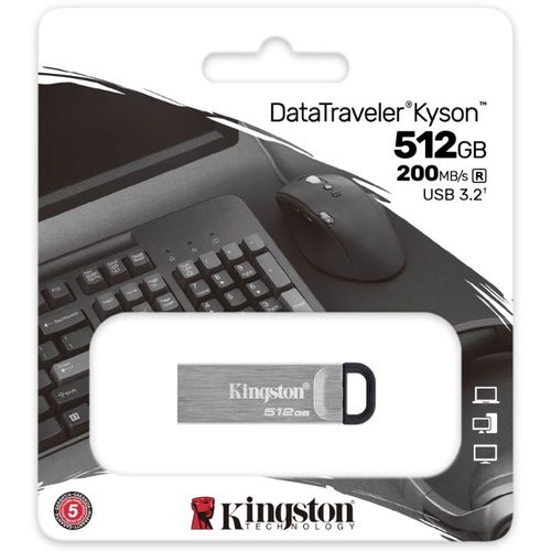 Kingston DTKN/512GB 512GB USB Flash Drive, USB 3.2 Gen.1, DataTraveler Kyson, Read up to 200MB/s, Write up to 60MB/s slika 2