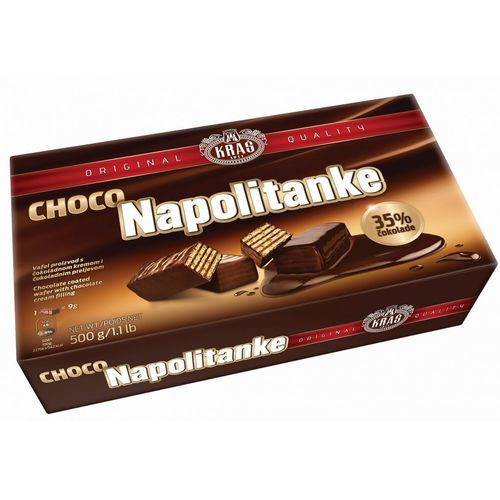 Kraš Napolitanke Čokoladne 500g slika 1