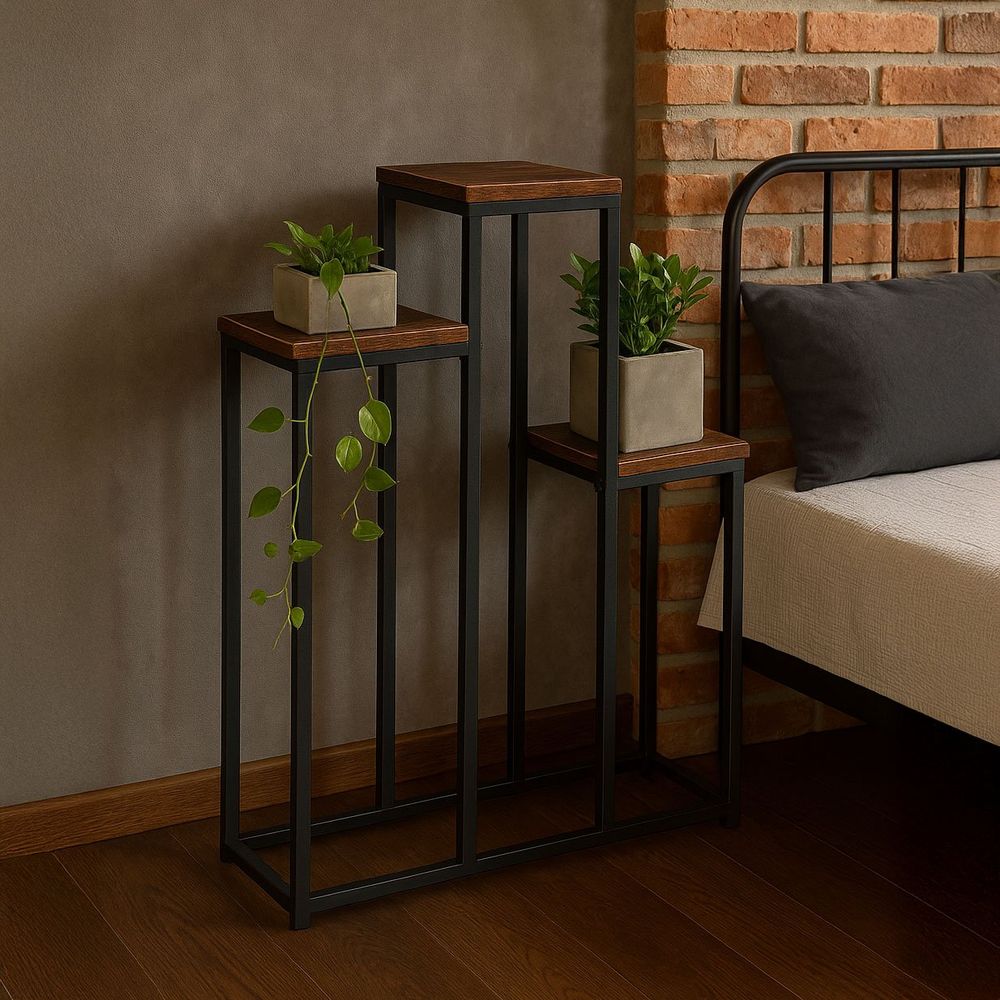 ModernHome loft stalak za cvijeće za dekoraciju, s 3 police slika 3