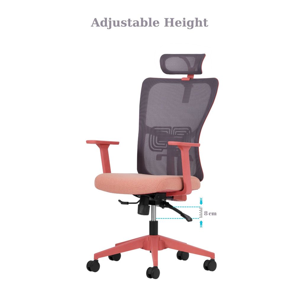 Office chair Lumbar 126 - Salmon colour slika 6
