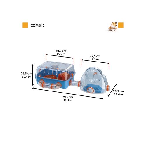 Ferplast Kavez za hrčka Combi 2, 79,5x29,5x26,3 cm slika 2