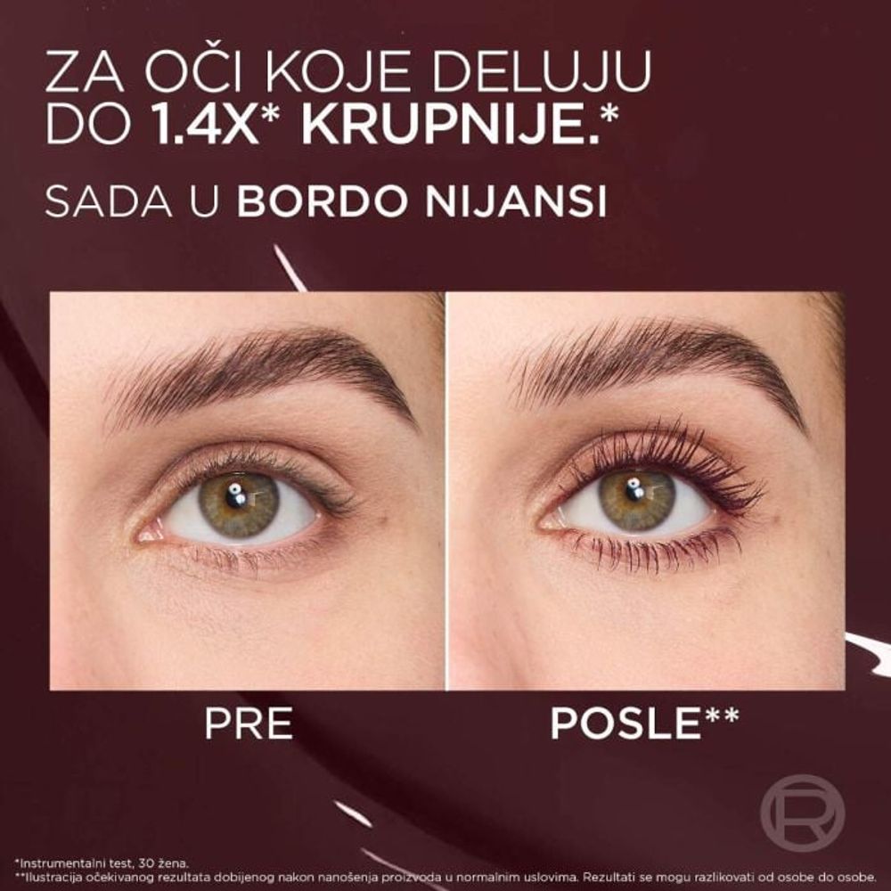L'Oréal Paris Maskara Volume Panorama Bordeaux slika 5
