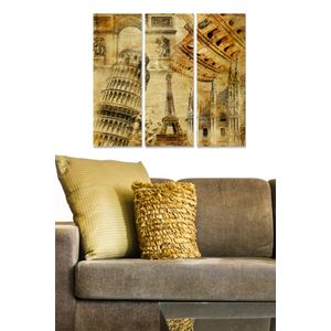 Dekorativna MDF Slika u Boji (Set od 3 Komada) - MDF1281010