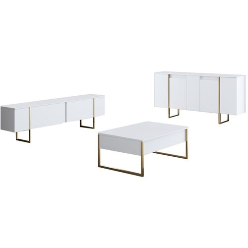 Luxe - White, Gold White
Gold Living Room Furniture Set slika 11