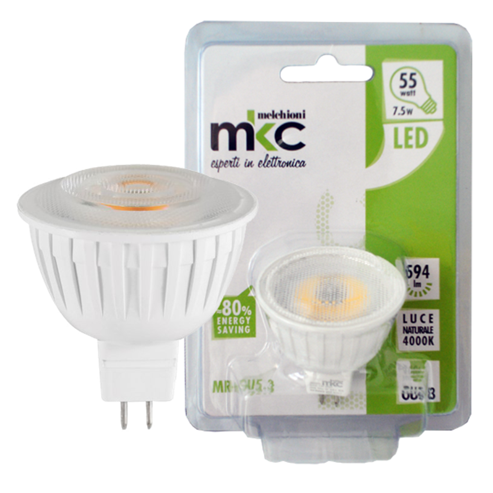 MKC Sijalica, LED 7.5W, 4000K,12V DC, prirodno bijela svjetlost - LED MR16 GU5.3/7.5W-N slika 1