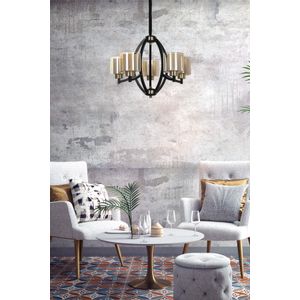 Paul 5 li siyah avize bal camlı Vintage Chandelier