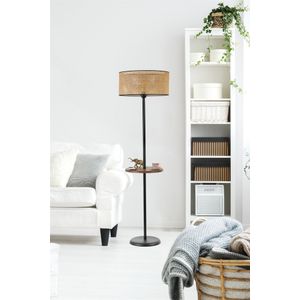 Mercan 8737-1 Crna Rattan Podna Lampa