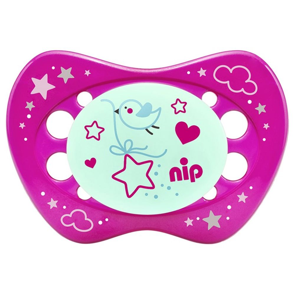 nip® Duda varalica Night 5-18mj (veličina 2) - Silikon, 2kom Pink slika 3