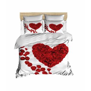 199 Red
White Double Duvet Cover Set