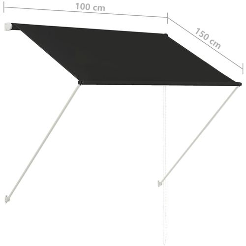 Tenda na uvlačenje 100 x 150 cm antracit slika 28