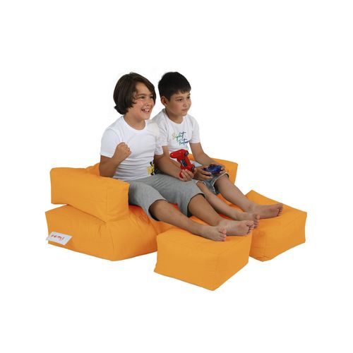 Atelier Del Sofa Vreća za sjedenje, Kids Double Seat Pouf - Orange slika 3