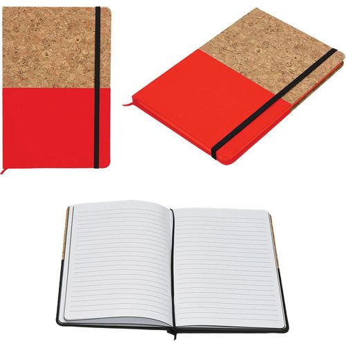 Notes Corc Color A5 crveni pluto/PU 96 str. s gumicom, 14x21x1 cm slika 1