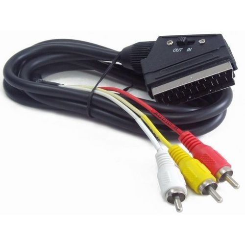 CCV-519-001 Gembird Bidirectional sa prekidacem RCA to SCART audio-video cable, 1.8 m slika 1