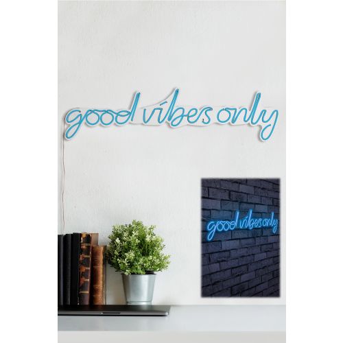 Wallity Ukrasna plastična LED rasvjeta, Good Vibes Only - Blue slika 11