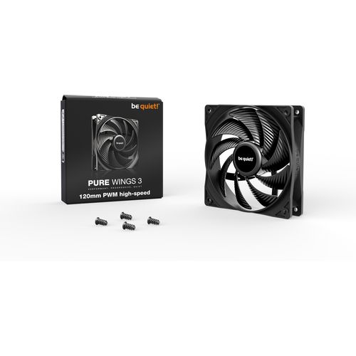 be quiet! BL106 Pure Wings 3 120mm PWM High-speed, Fan speed up to 2100rpm, Noise level 30.9 dB, 4-pin connector PWM, Airflow (59.6 cfm / 101.2 m3/h) slika 2