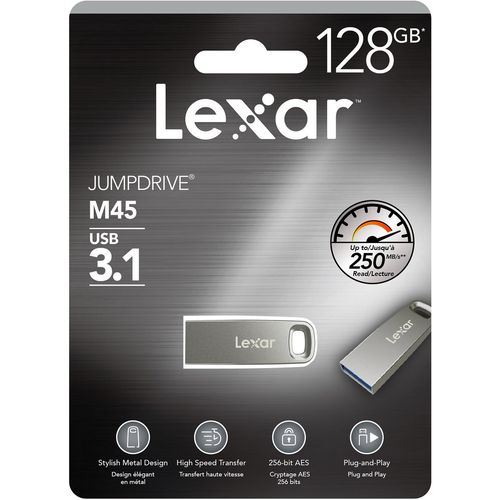 Lexar JumpDrive M45 USB3.1 128GB ,Silver Housing, up to 250MB/s slika 3