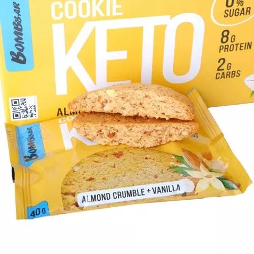 BOMBBAR Keto cookie nepreliveni, vanila - badem 40g slika 2