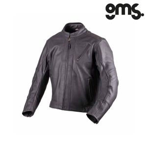 Kožna jakna za motor GMS Panther - Crna vel.2XL
