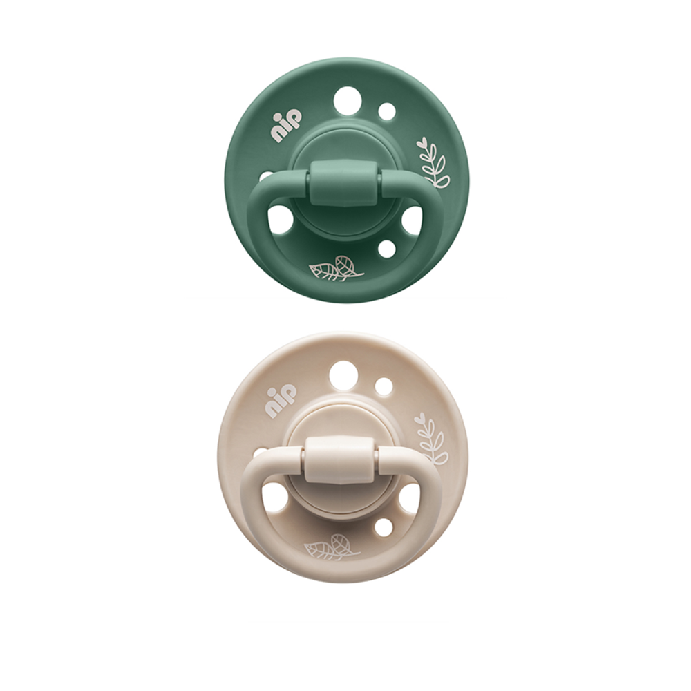 nip® Duda varalica Cherry Green 0-6mj (veličina 1) - Latex, 2kom Bež, Zelena slika 1