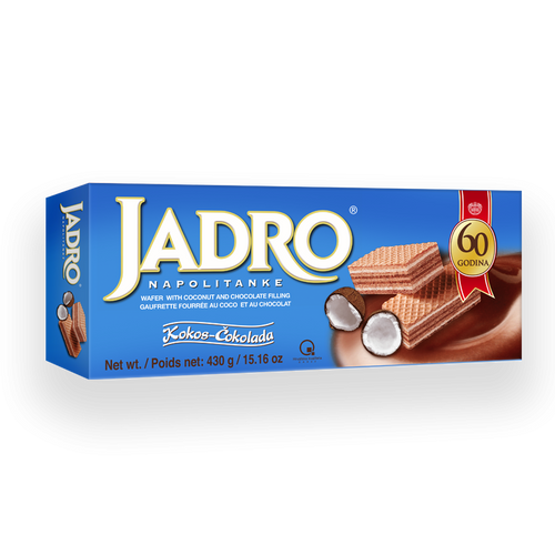 Kraš Jadro napolitanke kokos-čokolada 430g slika 1