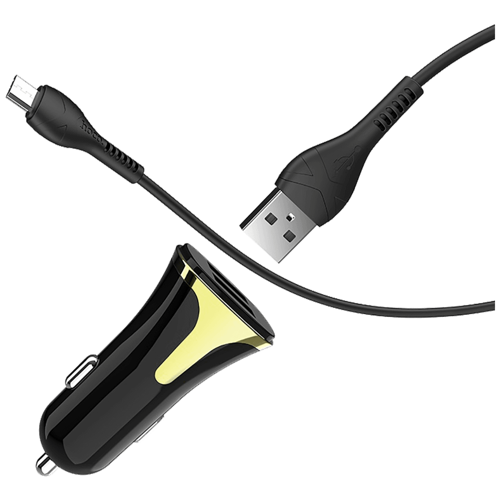 hoco. Auto punjač Z31 Universe double port, microUSB slika 3