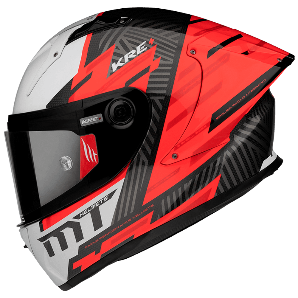MT Helmets vizir za moto kacigu Kre+ Carbon Brush A5 Gloss Red slika 3
