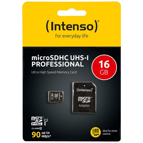 (Intenso) Micro SDHC/SDXC kartica 16GB Class 10, UHS-I +adapter, Pro - MicroSD 16GB Class10 UHS-I Pro slika 1