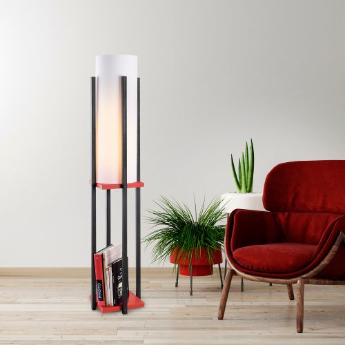 Podna lampa u crno-crvenoj boji, model 7131 slika 1