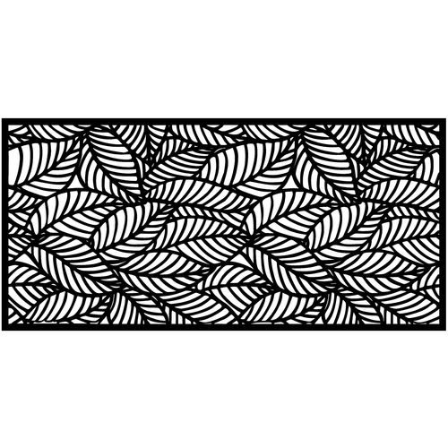 Wallity Metalna zidna dekoracija, Decorative Panel 5 - Black slika 3