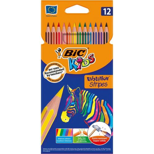 Drvene bojice BIC Evolution Stripes 1/12 slika 1