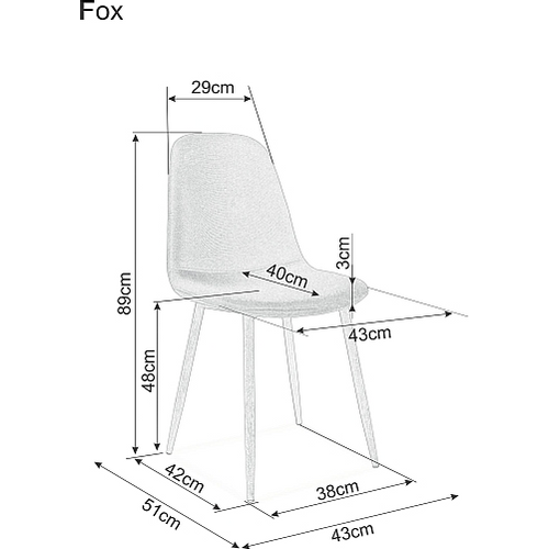 Stolica Fox-siva slika 2