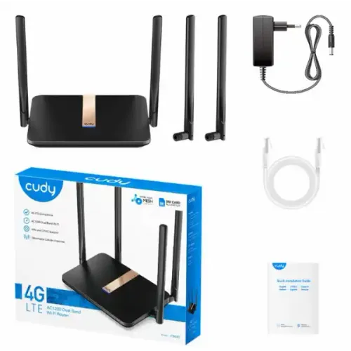 Cudy LT500D 4G LTE AC1200 CPE 4+5Ghz, 1W/4Lan 10/100/ 4xAnt Wireless ruter  slika 4