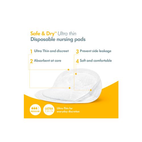 Medela - Safe & Dry Ultra thin Disposable nursing pads tupferi za grudi, ultra tanki, jednokratni (30 kom) slika 2