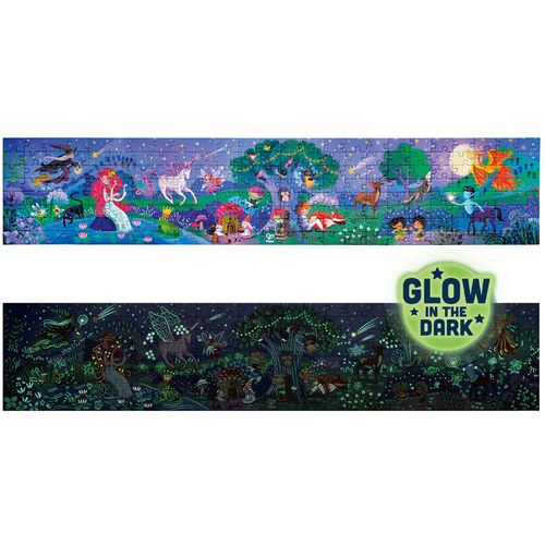 Hape Drvena slagalica koja svijetli u mraku Magic Forest Puzzle E1633A, 150cm slika 1