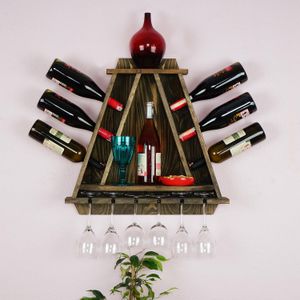 Polica za kuhinju "Raf072" za vino, boja tamni hrast