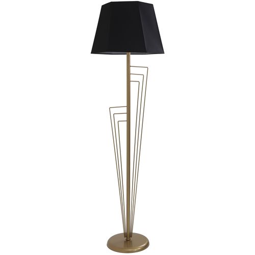 Kelebek Eskitme Lambader Prizma Siyah Abajurlu Copper Floor Lamp slika 1