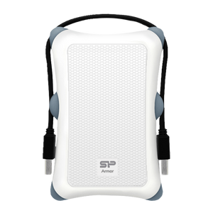 Silicon Power SP010TBPHDA30S3W Portable HDD 1TB, Armor A30, USB 3.2 Gen.1, White