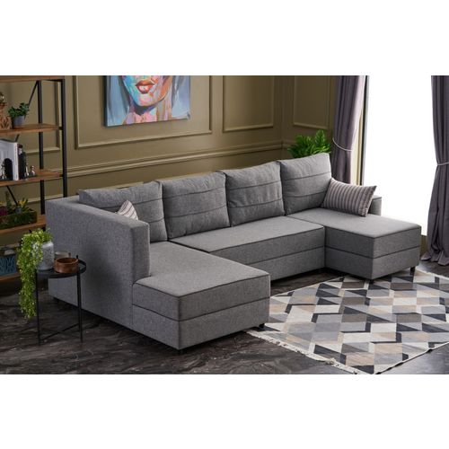 Atelier Del Sofa Kutna garnitura na razvlačenje, Sivo, Ece Panoramik - Grey slika 1