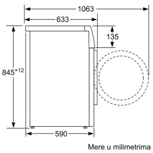 Bosch WAN24066BY Serija 4, Veš mašina, 8kg, 1200rpm, EcoSilence Drive, Dubina 59 cm slika 7