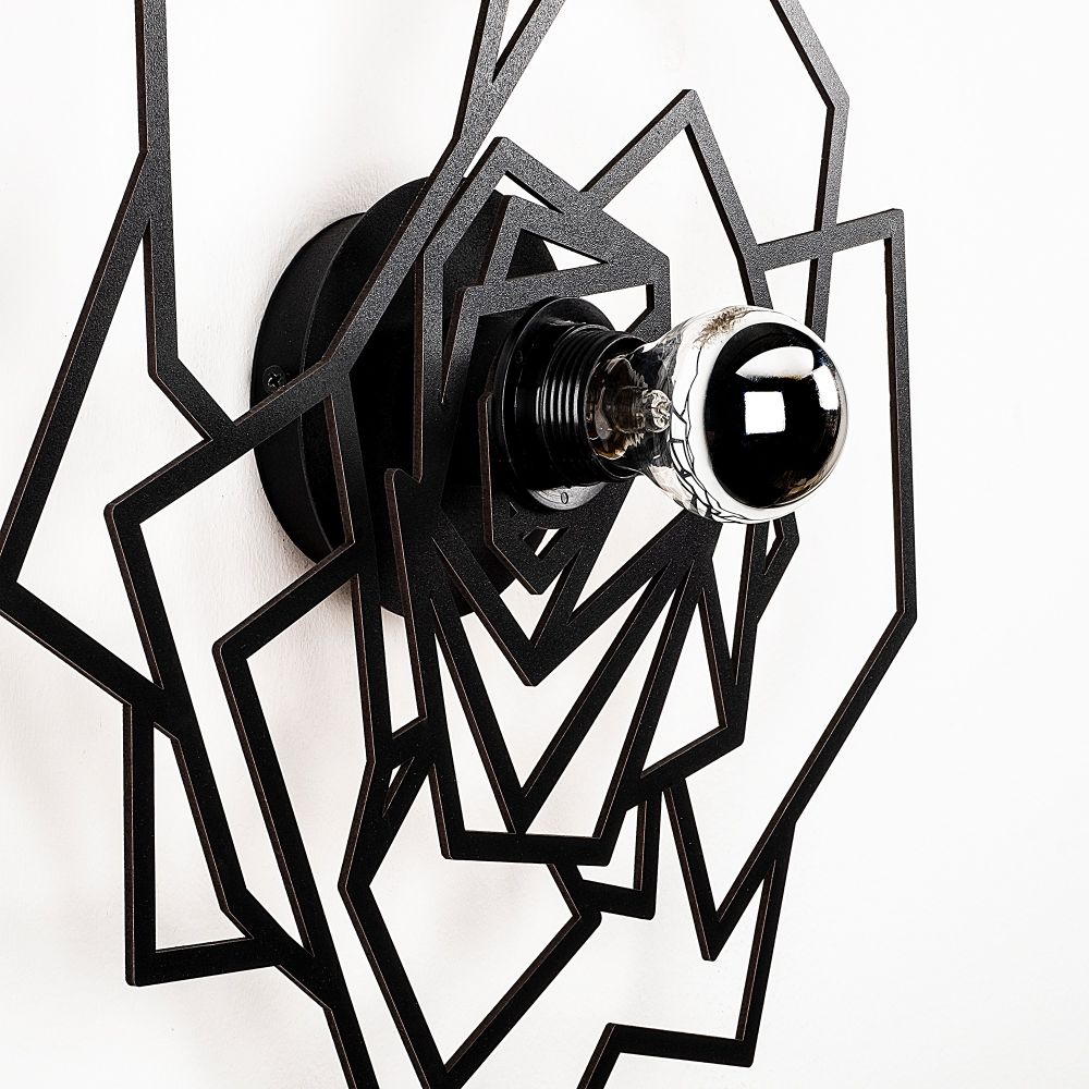 W-042 Crna Zidna Lampa slika 4