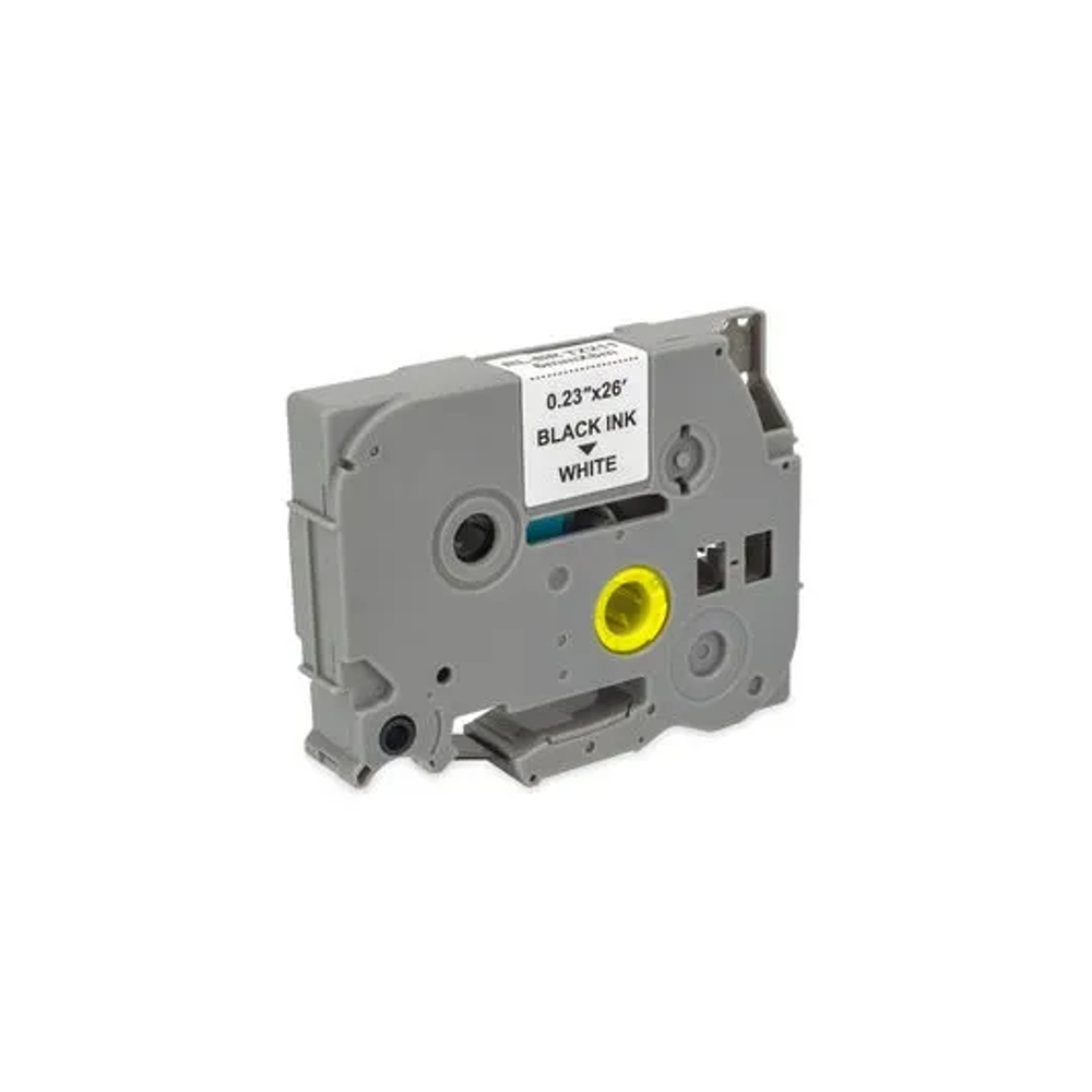MediaRange Label Tape Cartridge, Replacing Brother TZ-211/TZe-211, 6mm, 8m, Laminated and Permanent Adhesive, Black on White slika 1