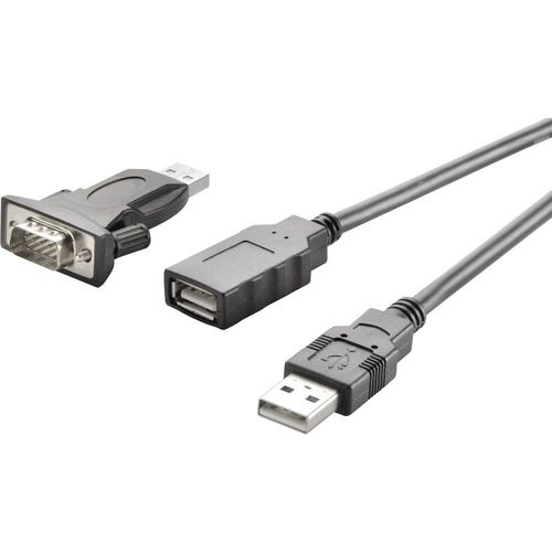 Renkforce USB 2.0, serijsko sučelje adapter [1x muški konektor USB 2.0 tipa a - 1x 9-polni muški konektor D-Sub]  pozlaćeni kontakti slika 1