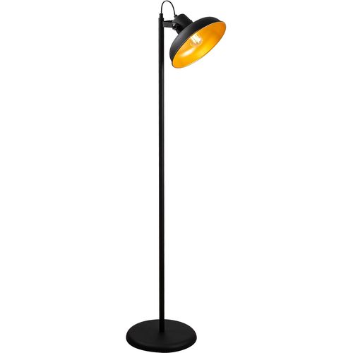 Opviq Podna lampa LIK, crno- zlatna, metal, 30 x 43 cm, visina 145 cm, promjer sjenila 26 cm, visina 19 cm, E27 40 W, Lik - 4036 slika 1