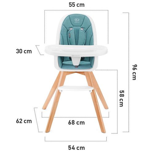 Kinderkraft hranilica 2u1 Tixi, roza slika 10