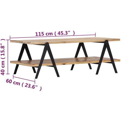 Stolić za kavu od masivnog drva manga 115 x 60 x 40 cm slika 31