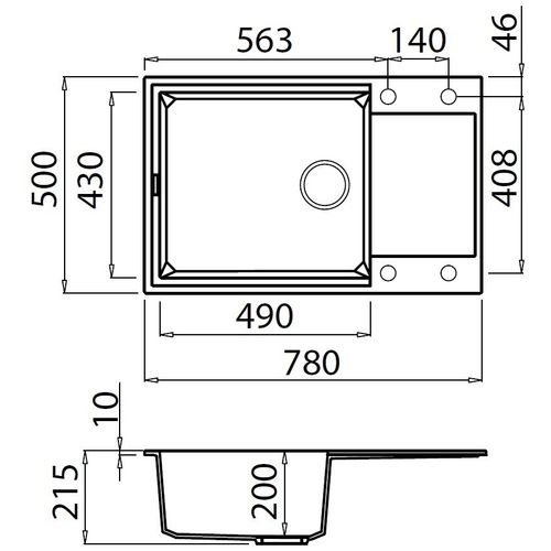 Sudoper Elleci Easy 310 Bianco Antico slika 2