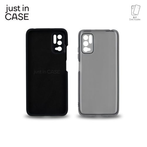 2u1 Extra case MIX paket CRNI za Redmi Note 10 5G slika 3