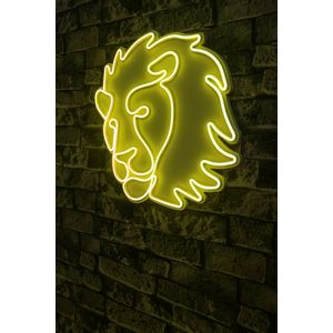 Wallity Ukrasna plastična LED rasvjeta, Lion - Yellow