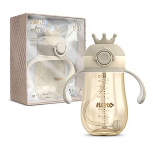 Neno Flašica sa slamkom i ručkama Mio2 280ml, Brown